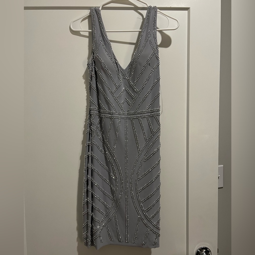Aqua Beaded Dress Size 4